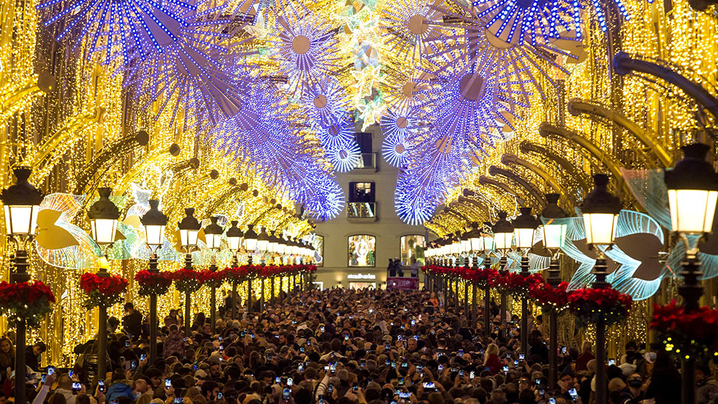 Image of Christmas lights in Malaga