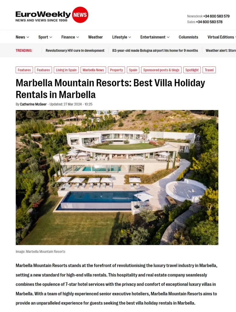 Euroweekly news - Marbella Mountain Resorts
